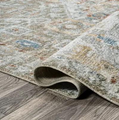 Shaemus Bohemian Medallion Low-Pile Machine-Washable Runner Rug