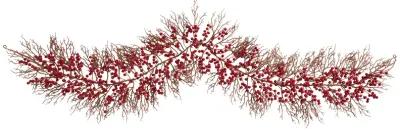 HomPlanti 6' Red Berry Artificial Christmas Garland