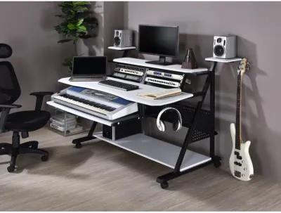 Willow Music Desk, White & Black Finish Of