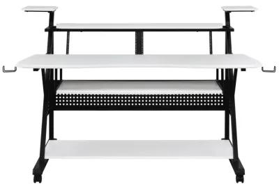 Willow Music Desk, White & Black Finish Of