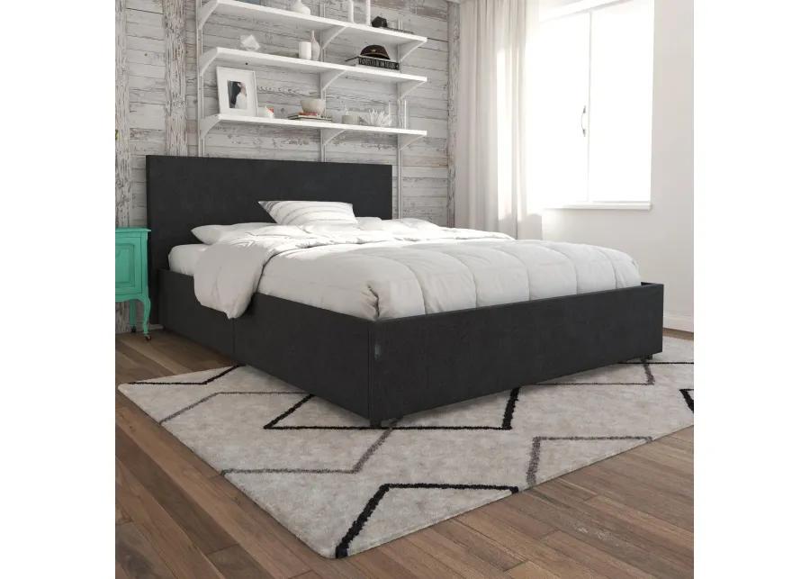 Kelly Upholstered Bed with Storage Drawers