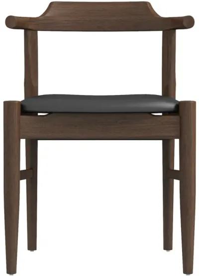 Zola Dining Chair Black Leather Set of 2