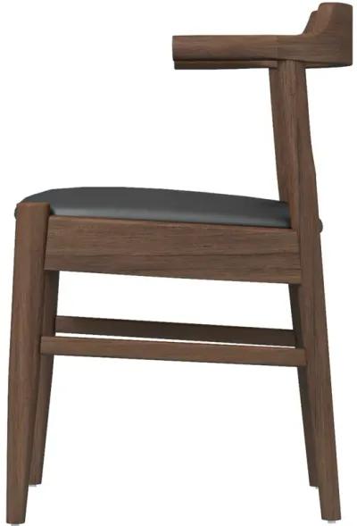 Zola Dining Chair Black Leather Set of 2