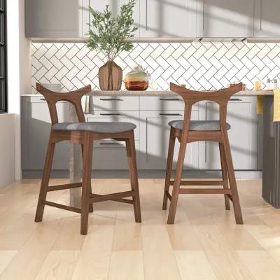 Dora 25" Dark Gray Counter Stool Set of 2