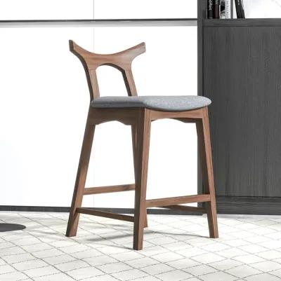 Dora 25" Dark Gray Counter Stool Set of 2