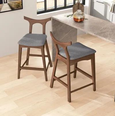 Dora 25" Dark Gray Counter Stool Set of 2