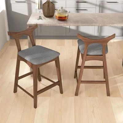 Dora 25" Dark Gray Counter Stool Set of 2