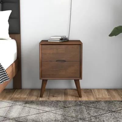 Grace Brown Night Stand with 2 Drawers