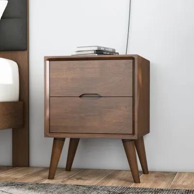 Grace Brown Night Stand with 2 Drawers