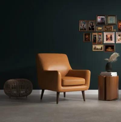 Lexi Tan Leather Lounge Chair