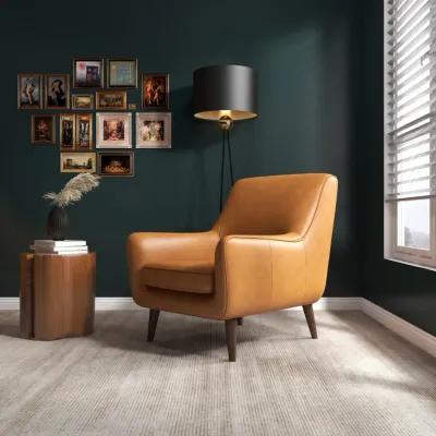 Lexi Tan Leather Lounge Chair