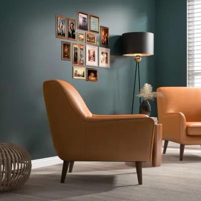 Lexi Tan Leather Lounge Chair