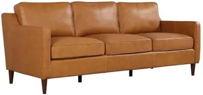 Manhattan Mid Century Modern Leather Sofa