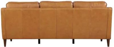 Manhattan Mid Century Modern Leather Sofa