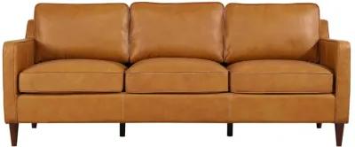 Manhattan Mid Century Modern Leather Sofa