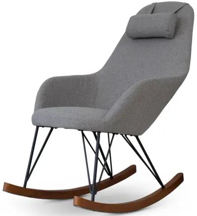 Ingrid Original Gray Linen Rocking Chair