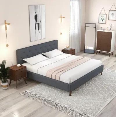 Ashton King Dark Grey Bed