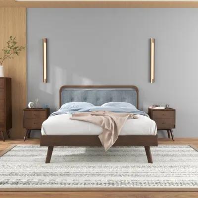 Modern Divani Wood Platform Bed (Queen)