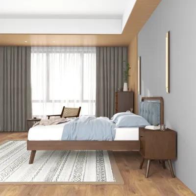 Modern Divani Wood Platform Bed (Queen)