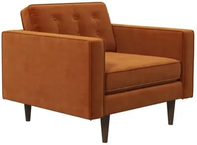 Kirby Lounge Chair Burnt Orange Velvet