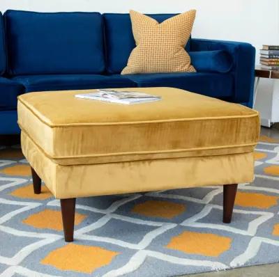 Fordham Gold Velvet Ottoman