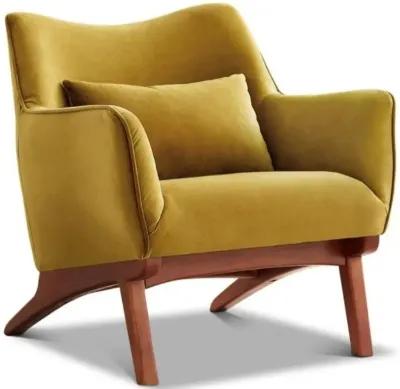 Casper Gold Velvet Lounge Chair