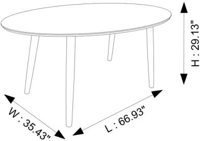 Rixos Oval Dining Table White Top