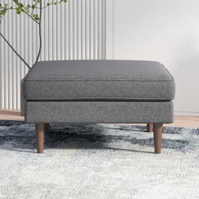 Fordham Dark Gray Fabric Ottoman