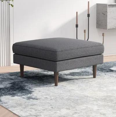 Fordham Dark Gray Fabric Ottoman