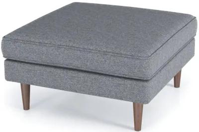 Fordham Dark Gray Fabric Ottoman