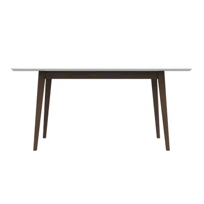 Adira White Top Walnut Large Dining Table