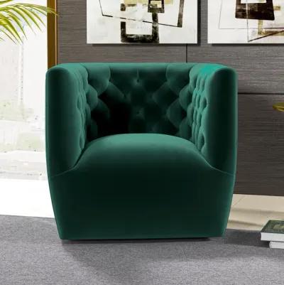 Lotte Forest Green Velvet Swivel Chair