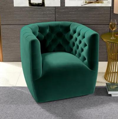 Lotte Forest Green Velvet Swivel Chair