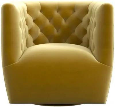 Lotte Gold Velvet Swivel Chair