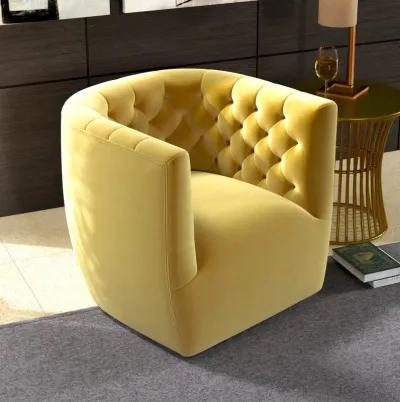 Lotte Gold Velvet Swivel Chair