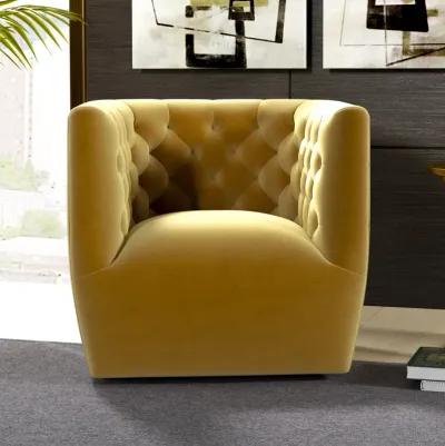 Lotte Gold Velvet Swivel Chair