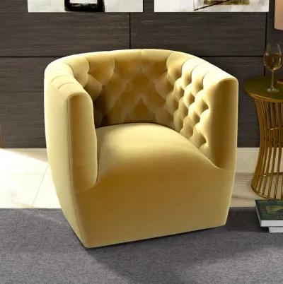 Lotte Gold Velvet Swivel Chair