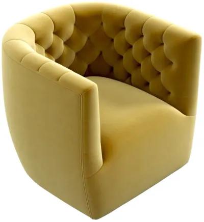 Lotte Gold Velvet Swivel Chair