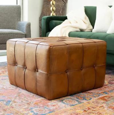 Bunta Antique Leather Large Ottoman