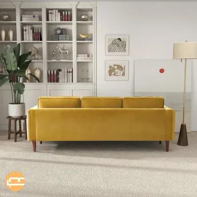 Fordham Yellow Velvet Sofa