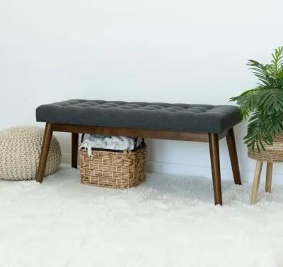 Julie Dark Gray Fabric Modern Bench