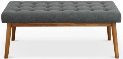 Julie Dark Gray Fabric Modern Bench