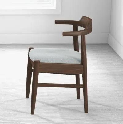 Zola Dining Chair Grey Fabric Set of 2