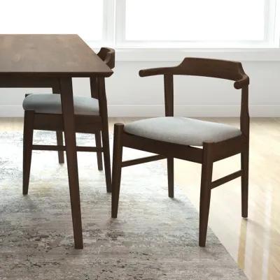 Zola Dining Chair Grey Fabric Set of 2