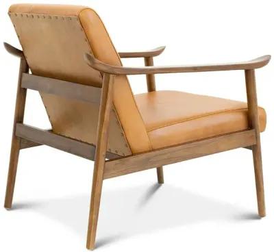 Mameda Tan Leather Lounge Chair