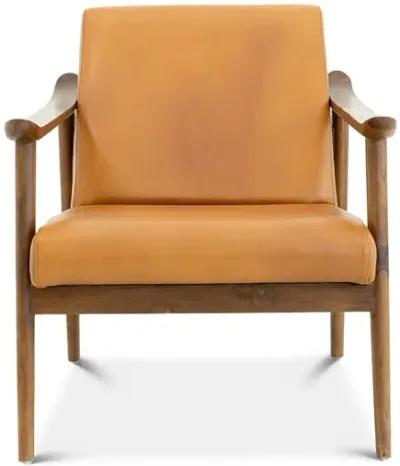 Mameda Tan Leather Lounge Chair