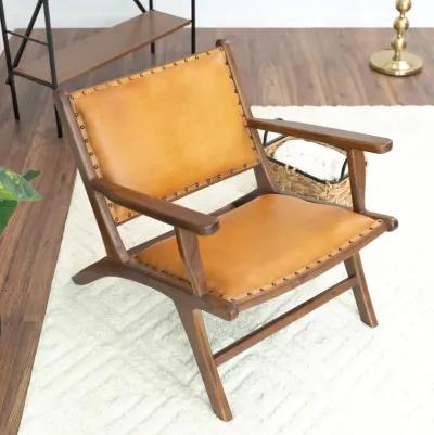 Makasar Leather Arm Chair