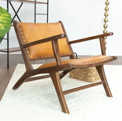 Makasar Leather Arm Chair