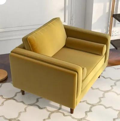 Fordham Gold Velvet Lounge Chair