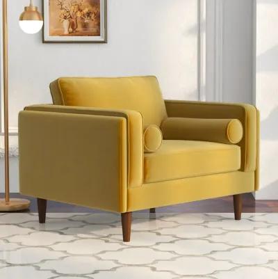 Fordham Gold Velvet Lounge Chair